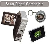 Sakar 5.1 MP Digital Camcorder and Digital Picture Frame and Digital Keychain Photo Viewer