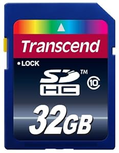 Transcend 32 GB Class 10 SDHC Flash Memory Card (TS32GSDHC10E)