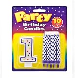 Birthday Candle AGE 1 with 10 candles