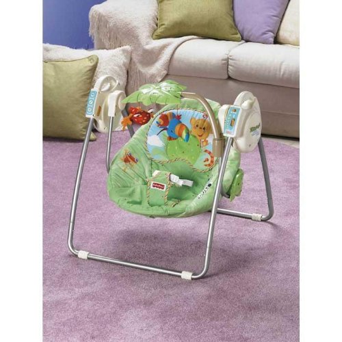 Fisher-Price Open Top Take-Along Swing with Music & Mobile - Rainforest