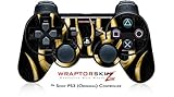 Sony PS3 Controller Skin Metal Flames Yellow