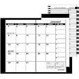 At-A-Glance 70-064-05 13-Month Planner, Refillable, Unruled, 1 Month/Spread, 3-1/2 x 6-1/8, Black