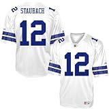 Reebok NFL Equipment Dallas Cowboys #12 Roger Staubach White Legends Replica Football Jersey