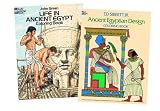 In the Days of the Pharaohs: Two Educational Coloring Books