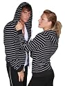 American Apparel Unisex Striped Fleece Hoody Zipped Sweatshirt RSASTF497