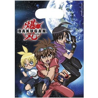 Bakugan Party Bags, Pack of 6, 16cm x 23cm