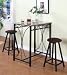 3 Pc Marble Laminate Counter Height Table & 2 Stools