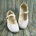 Samt-Ballerina CHINA FLAT weiß