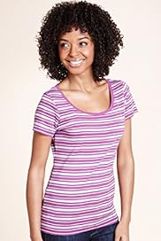 Pure Cotton Short Sleeve Striped Jersey Top
