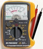 BK Precision 117B Analog Multimeter with Shock Absorber Holster