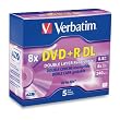 Verbatim 95311 DVD+R DL AZO 8.5 GB 8x-10x Branded Double Layer Recordable Disc, 5-Disc Slim Case