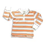 Gold Rush Outfitters - Boys Long Sleeve Striped Polo, Orange, Brown