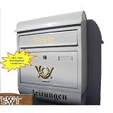 Sch�ner Design Briefkasten RD in glatt weiss gro�er Einwurf Zeitungsfach Zeitungsrolle Nostalgievon "BTV"