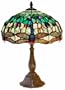 Tiffany Style White DragonflyTable Lamp