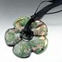 Retro Green Flower Classic Pendant Necklace