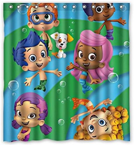 Singing bathroom Home Decor bubble guppies stylish Modern Shower Curtain Bathroom Waterproof 66"(W)x72"(H)