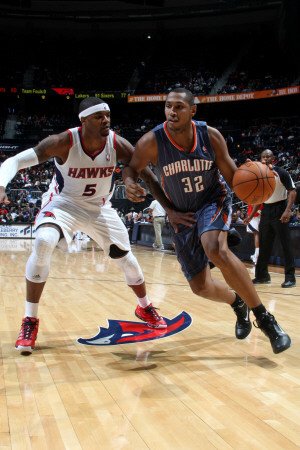 Charlotte Bobcats v Atlanta Hawks: Boris Diaw and Josh Smith Photographic Poster Print by Scott Cunningham, 8x12