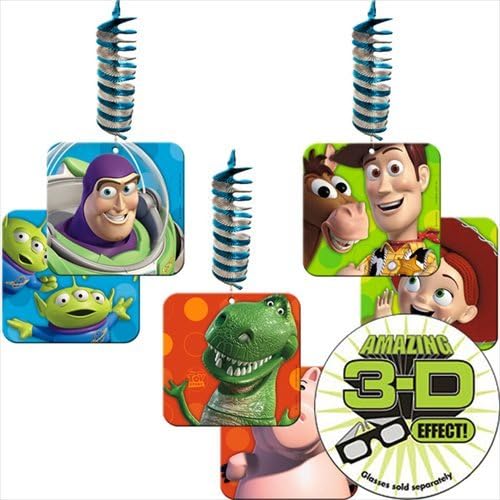 Toy Story Hanging Foil Swirl Decorations w/ Characters (3ct)