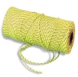 Bon Tools 11-286 Bonded Braided Nylon Line - Yellow w/ Black Flecks