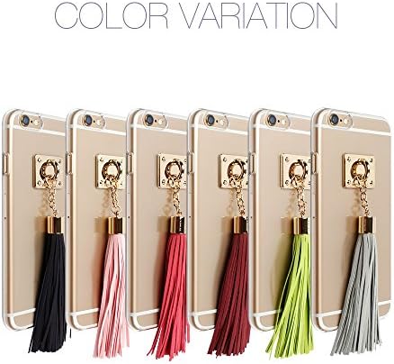 DDPOP iPhone6 Case, Tassel case for iPhone6 [4.7-Inch] Clear PC with fashion Tassel, Bar-type- iPhone6 Fashion Case, NEW Tassel Design, HOTPINK