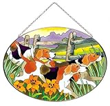 Foxhounds Oval Suncatcher