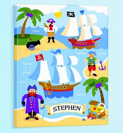 Pirate Canvas Kids Wall Art by olive kids