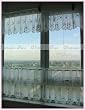 Gorgeous Pair Embroi Cherry Voile valance/cafe curtain