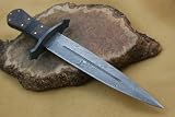 Custom Damascus Handmade Hunting Knife. With Leather Sheath. Top Quality