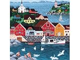 enlarged image: Ceaco Dockside 550 Piece Puzzle - Swan\'s Cove