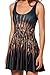 Summer Pleated Knee-length Thrones Pattern Reversible Skater Dress