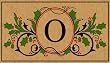 Monogram Holiday Coir Mat - O Monogram Holiday Coir Mat - O