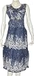 Womens Casual Tank Sun Dresses in Georgette Fabric with Embroidery for Summer Beach Wear Made in India Size