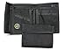 Nylon Bifold Wallet with Zippered Coin Pocket (Black)