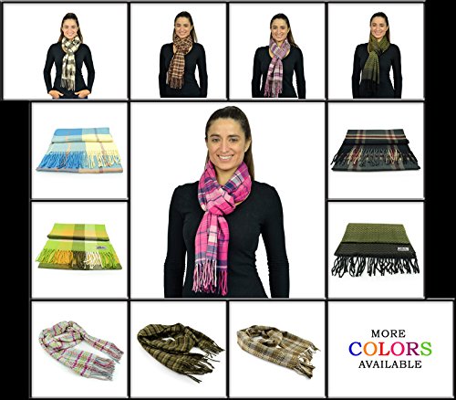 Belle Donne- Women Cashmere Feel Scarf - Plaid / Warm Winter Fashion Scarves