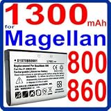 1300mAh Li-Ion Battery for Magellan RoadMate 800 , 860 , 860T GPS
