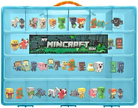 My Mincraft Bin Storage Case with Carrying Handle for Minecraft Mini Figures