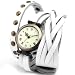 Ailisha Lady Women Fashion Wrap Around Bracelet White Long Leather Quartz Watch WAA343