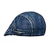 lethmik Denim Flat Cap Newsboy Ivy Irish Hats Jean Cabbie Scally Cap Duckbill Hat Plain Dark Blue