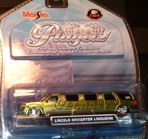 Playerz Luxury Diecast Collection: Lincoln Navigator Limousine [Green w/Playerz Logo] [1:64]