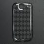 Premium Flexi Crystal Plastic Skin Snap-on Case for Google Nexus One 1 - Smoke Diamond Plaid Checkers Print