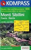 Carte touristique : Monti Sibillini, Cascia-Norcia