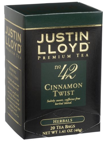 Justin Lloyd Cinnamon Twist Herbal Tea, 20-Count Tea Bags (Pack of 6) by J. Lloyd