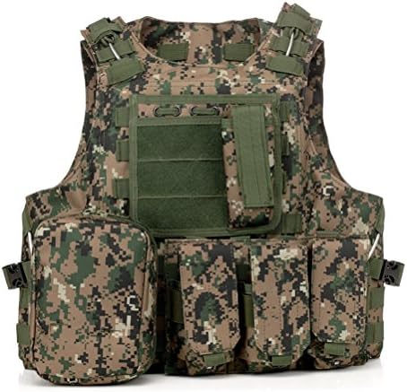 SWAT Law Enforcement Tactical Left Handed Vest Digital Camo Tactical Hunting Vest in Jungle Digital