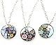 Circle Flower Mosaic Necklace by Angela Ibbs