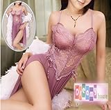 Dreamy house Brand New Sexy Women Lingerie Underwear Purplish Red Long Dress T-Back Sleepwear Valentine's Day Gift 8166