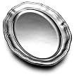 Wilton Armetale Queen Anne Large Oval Tray