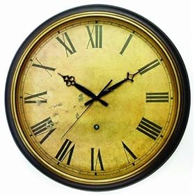 Deep Case Distressed Resin Clock by Infinity Instruments