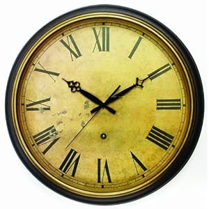 Deep Case Distressed Resin Clock
