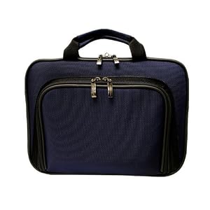 CaseCrown Premium Double Memory Foam Netbook Case with Extra Pocket (Nylon Navy Blue)