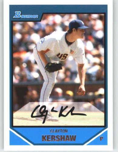 2007 Bowman Chrome Draft Draft Picks (Future's Game Prospects) #BDPP77 Clayton Kershaw - Los Angeles Dodgers (XRC - Rookie Card / Prospect) (Baseball Cards)